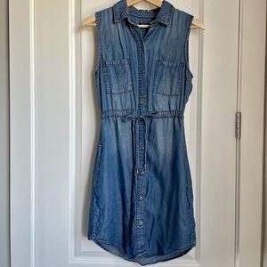 Chambray shirt dress